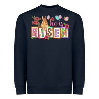 Navy He is risen Heavyweight Sweatshirt - NancyCooperArtShop