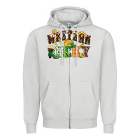 Dove Grey Western lucky St. Patrick's Day Zipper Hoodie - CowGirlArtShop