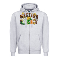 Heather Grey Western lucky St. Patrick's Day Zipper Hoodie - CowGirlArtShop