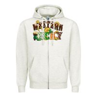 Oatmeal Heather Western lucky St. Patrick's Day Zipper Hoodie - CowGirlArtShop