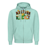 Seafoam Western lucky St. Patrick's Day Zipper Hoodie - CowGirlArtShop