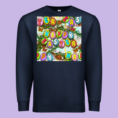 Happy Easter Seamless Pattern Premium Sweatshirt Designed By Bundleandbundleshop