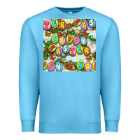 Ocean Blue Happy Easter Seamless Pattern Premium Sweatshirt - BundleAndBundleShop