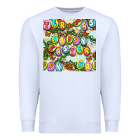 White Happy Easter Seamless Pattern Premium Sweatshirt - BundleAndBundleShop