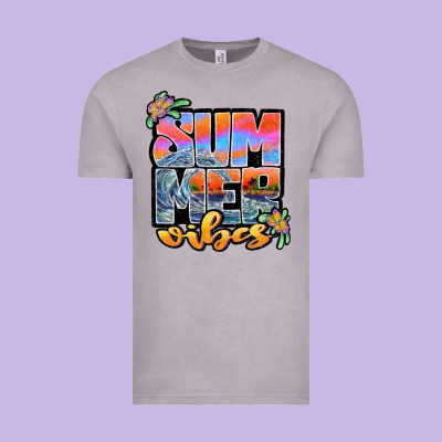 Sum Mer Vibes Vintage Tee Designed By Jahusdesignshop