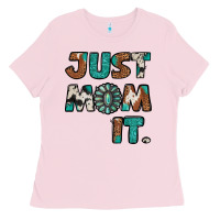 Bubblegum Pink Just Mom It Ladies Tee - Jasminsmagicworld