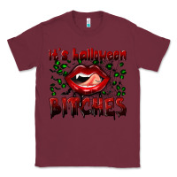 Burgundy it's halloween bitches Classic Tee - BundleAndBundleShop