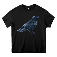Black American Crow Heavy Core Tee - LillyAllenDesigns