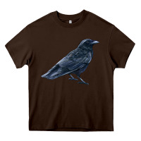 Chocolate Brown American Crow Heavy Core Tee - LillyAllenDesigns