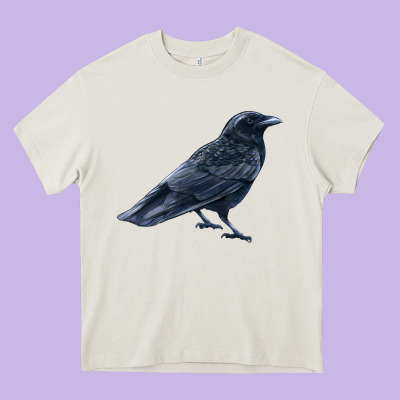 American Crow Heavy Core Tee Designed By Lillyallendesigns