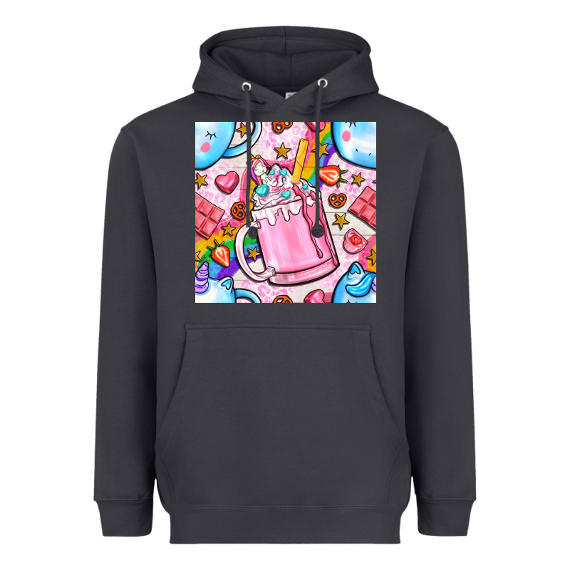 Unicorn Coffe Cup And Star With Rainbow Seamless Pattern Bbs Heavyweight Hoodie by BundleAndBundleShop | Teevron