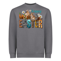 Storm Happy Easter with Cowboy Heavyweight Sweatshirt - NancyCooperArtShop