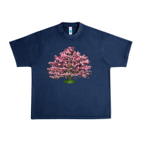 Navy Flowering Dogwood Tree Urban Heavy Tee - LillyAllenDesigns