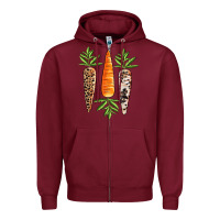 Burgundy Easter carrot Easter Day Zipper Hoodie - CowGirlArtShop