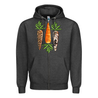 Charcoal Heather Easter carrot Easter Day Zipper Hoodie - CowGirlArtShop