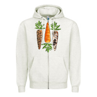 Oatmeal Heather Easter carrot Easter Day Zipper Hoodie - CowGirlArtShop