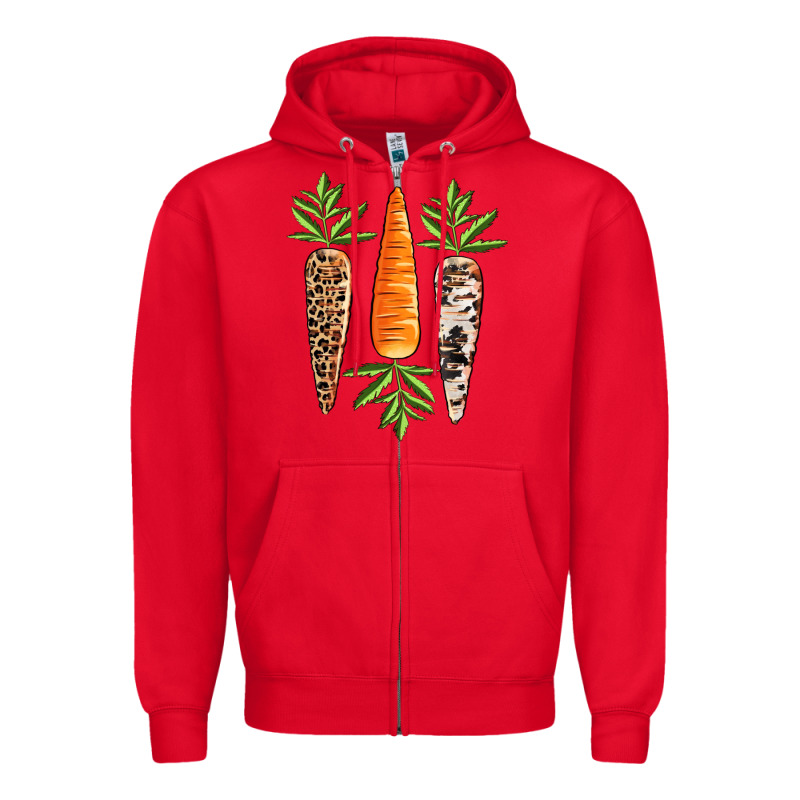 Easter Carrot Easter Day Zipper Hoodie by CowGirlArtShop | Teevron
