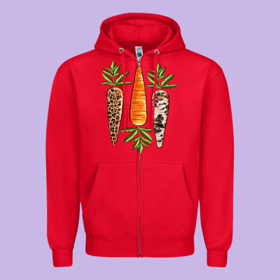 Easter Carrot Easter Day Zipper Hoodie Designed By Cowgirlartshop