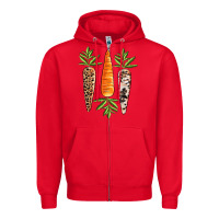 Red Easter carrot Easter Day Zipper Hoodie - CowGirlArtShop