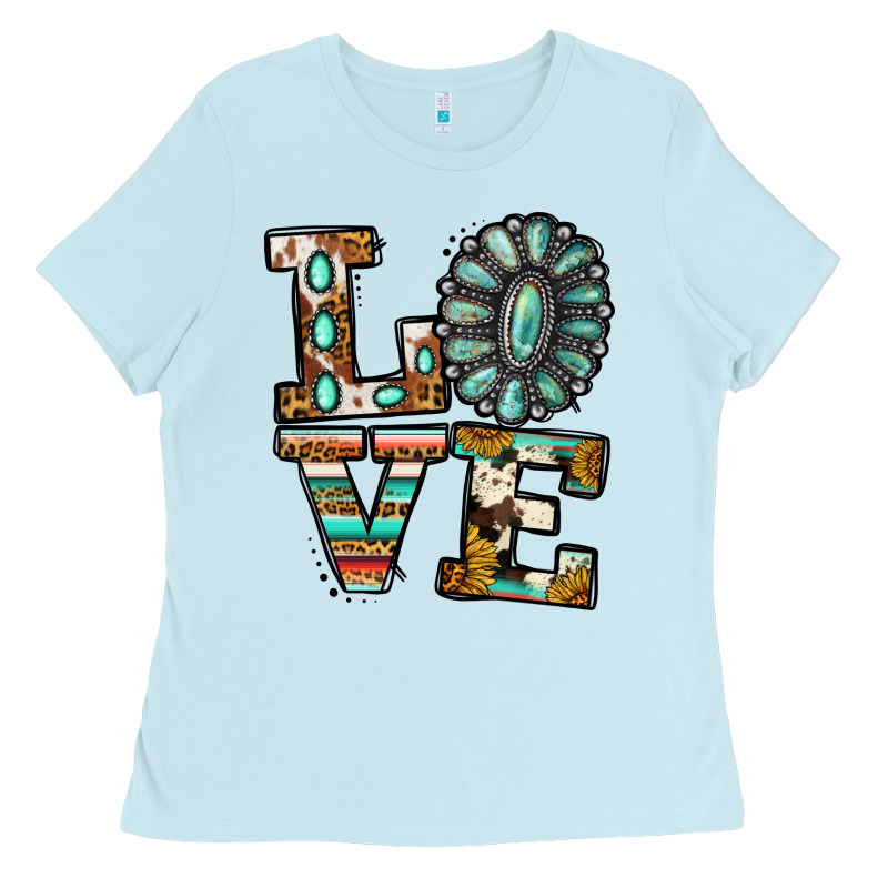 Turquoise Love Ladies Tee by Jasminsmagicworld | Teevron