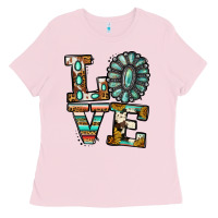 Bubblegum Pink Turquoise Love Ladies Tee - Jasminsmagicworld