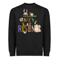 Black He is risen Easter Heavyweight Sweatshirt - NancyCooperArtShop