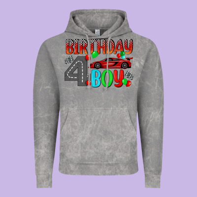Birthday Boy 4 Vintage Hoodie Designed By Bundleandbundleshop