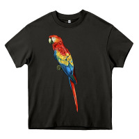 Asphalt Scarlet Macaw Parrot Heavy Core Tee - LillyAllenDesigns