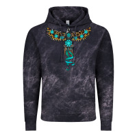 Cloud Black turquoise thunderbird Vintage Hoodie - RanaPortraitStore