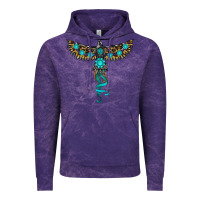 Cloud Purple turquoise thunderbird Vintage Hoodie - RanaPortraitStore