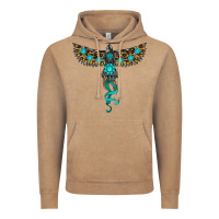 Vintage Coffee turquoise thunderbird Vintage Hoodie - RanaPortraitStore