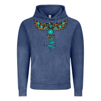 Vintage Denim turquoise thunderbird Vintage Hoodie - RanaPortraitStore