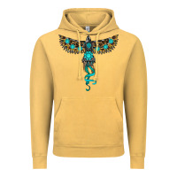 Vintage Mustard turquoise thunderbird Vintage Hoodie - RanaPortraitStore