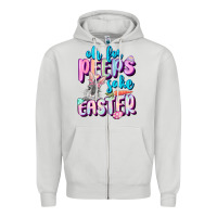 Dove Grey Oh for peeps sake Easter Day Zipper Hoodie - CowGirlArtShop