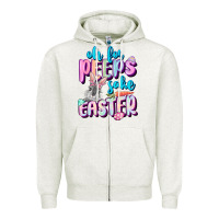 Oatmeal Heather Oh for peeps sake Easter Day Zipper Hoodie - CowGirlArtShop