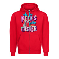 Oh For Peeps Sake Easter Day Zipper Hoodie | Teevron