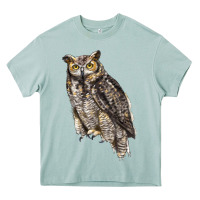 Arona Great Horned Owl Heavy Core Tee - LillyAllenDesigns
