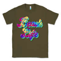 Army Green beach life Classic Tee - JahusDesignShop