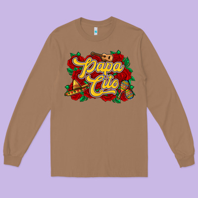 Papa Cito Long Sleeve Tee Designed By Ranaportraitstore