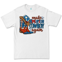 White make america cowboy again Premium Tee - MaliasSmallBusiness