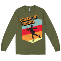 Army Green Queen Of Tennis Long Sleeve Tee - Bettercallsaul