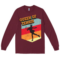 Burgundy Queen Of Tennis Long Sleeve Tee - Bettercallsaul