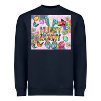 Navy Hunny Bunny and egg Easter Heavyweight Sweatshirt - NancyCooperArtShop