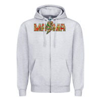 Mama Christmas Lightning Bolt Mother's Day Zipper Hoodie | Teevron