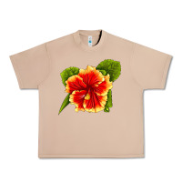 Burro Hawaiian Hibiscus Flower Urban Heavy Tee - LillyAllenDesigns