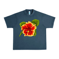Hawaiian Hibiscus Flower Urban Heavy Tee | Teevron
