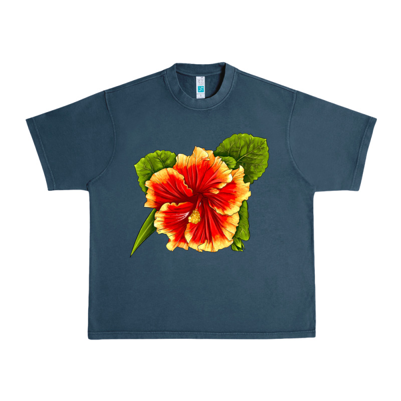 Hawaiian Hibiscus Flower Urban Heavy Tee by LillyAllenDesigns | Teevron