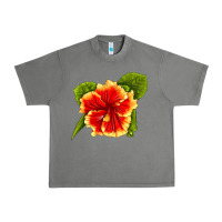 Tornado Hawaiian Hibiscus Flower Urban Heavy Tee - LillyAllenDesigns