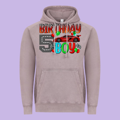 Birthday Boy 5 Vintage Hoodie Designed By Bundleandbundleshop
