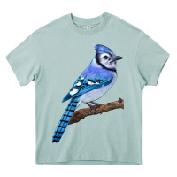 Arona Blue Jay Bird Heavy Core Tee - LillyAllenDesigns